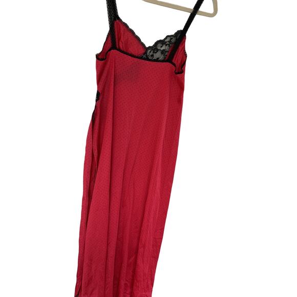 Y2K Vanity Fair M Slip Dress Lingerie Satin Lace Coquette Whimsigoth- Rare - Picture 7 of 8